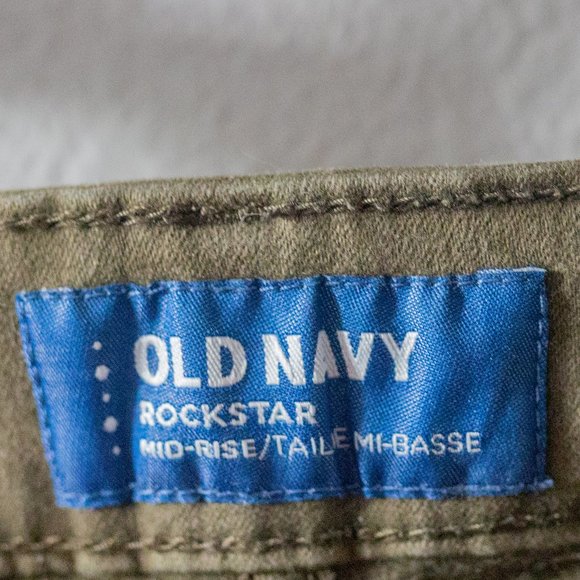Old Navy Rockstar Mid-Rise Size 4 Regular Green Jeans - Picture 2 of 3